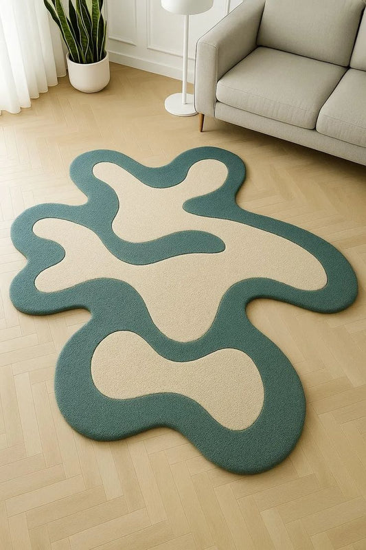 Freedom Mars Handmade Tufted Irregular Shaped Wool Carpet - Floorshot