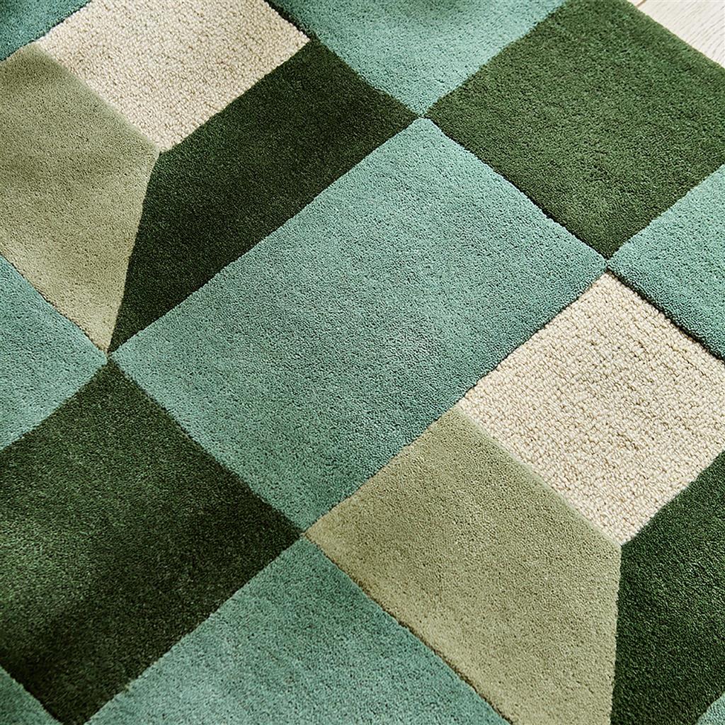 Block Bluster Handmade Tufted Wool Carpet - CloseUp