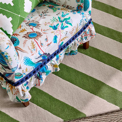 Stripes Diagonal Handmade Tufted Wool Carpet - CloseUp