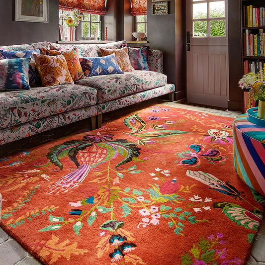 Wonderland Floral Handmade Tufted Wool Carpet - Floorshot