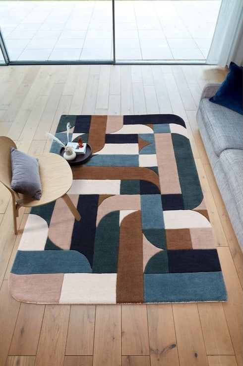 Azure Mist Handmade Tufted Wool Carpet - Floorshot
