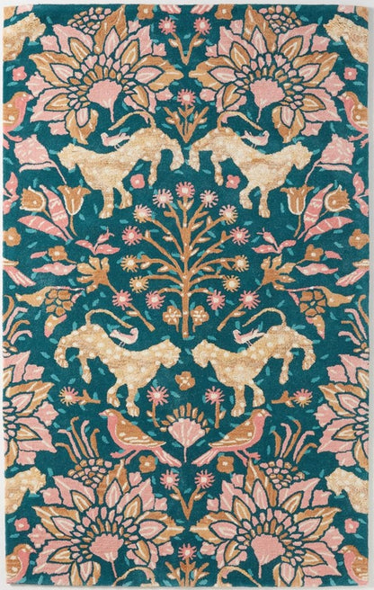 Pastel Dream Handmade Tufted Wool Carpet - Headshot