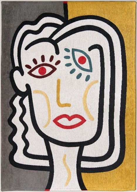 Wisp Curve Handmade Tufted Wool Carpet - Headshot