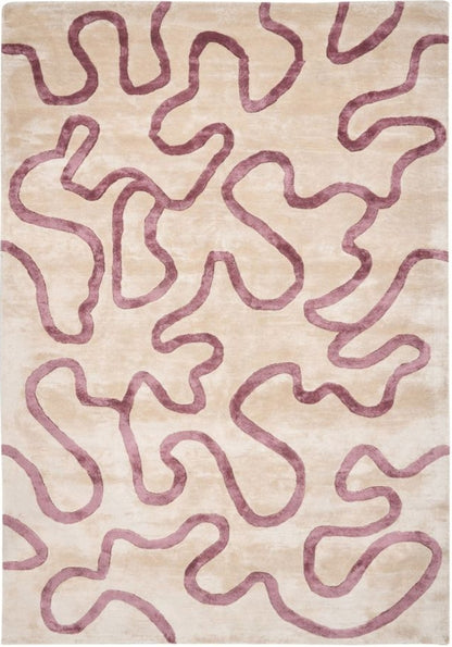 Stripe Sparkle Handmade Tufted Wool Carpet - Headshot