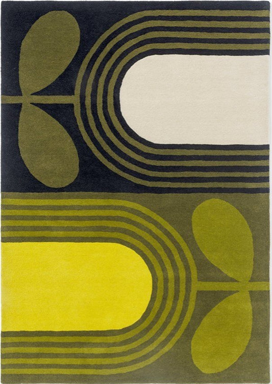 Striped Tulip Seagrass Handmade Tufted Wool Carpet - Headshot