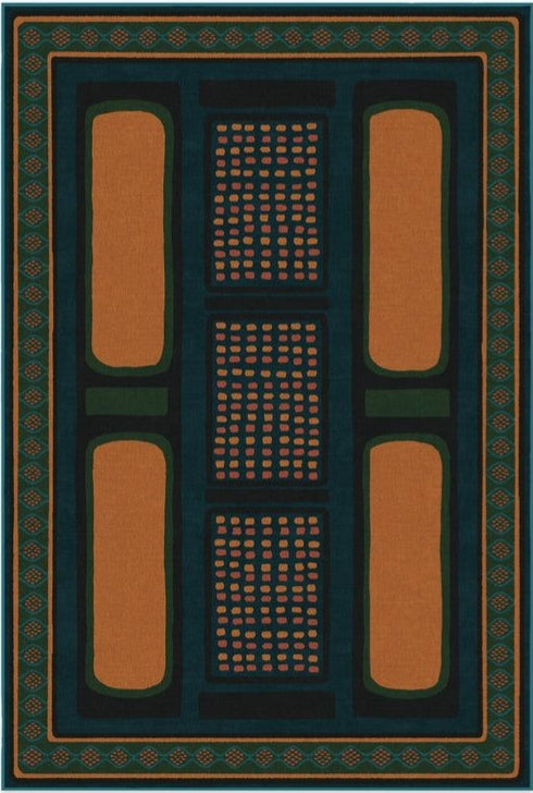 Digest Nerissa Teal Handmade Tufted Wool Carpet - Headshot
