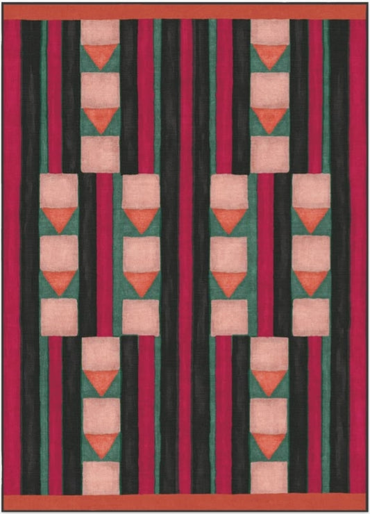 Magento Peach Handmade Tufted Wool Carpet - Headshot 