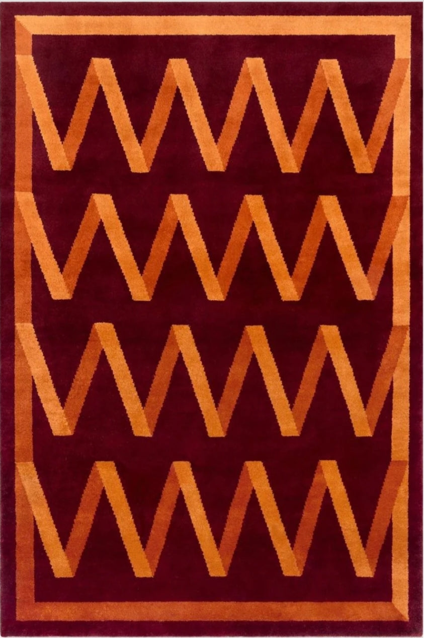 Pure Zick-Zack Handmade Tufted Wool Carpet - Headshot
