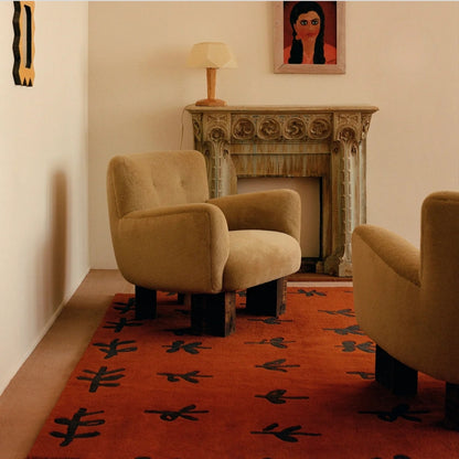 Big Buds Handmade Tufted Wool Carpet - Floorshot