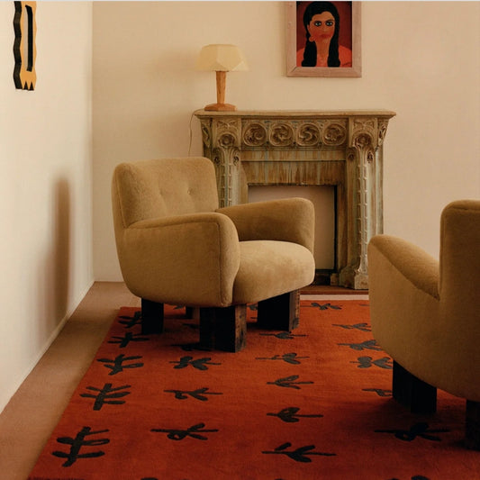 Big Buds Handmade Tufted Wool Carpet - Floorshot