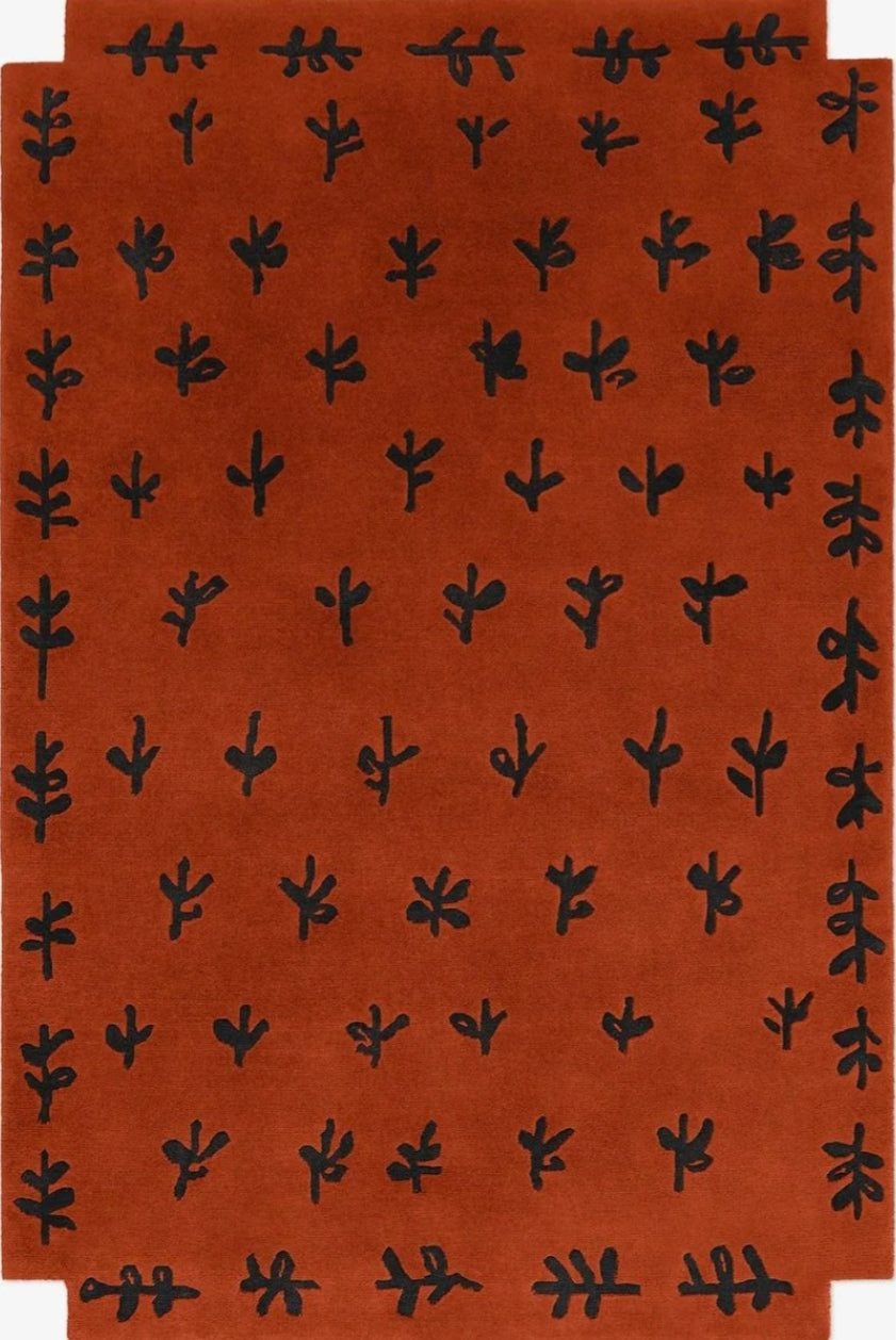 Big Buds Handmade Tufted Wool Carpet - Headshot