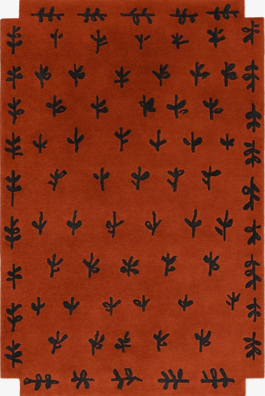Big Buds Handmade Tufted Wool Carpet - Headshot