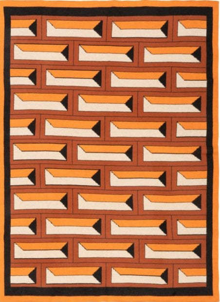 Treillage French Pattern Handmade Tufted Wool Carpet - Headshot