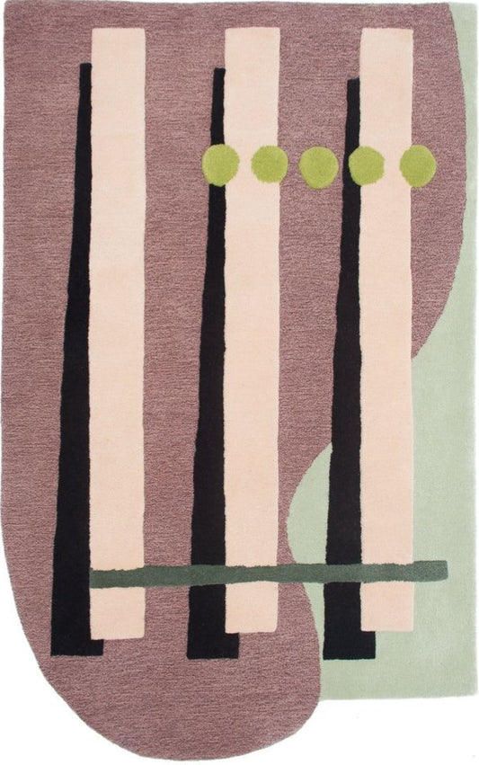 Corbel Zoho Handmade Tufted Wool Carpet - Headshot
