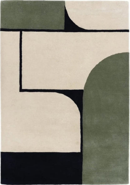 Fusion Retro Handmade Tufted Wool Carpet - Headshot