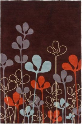 Stem Floweric Handmade Tufted Wool Carpet - Headshot