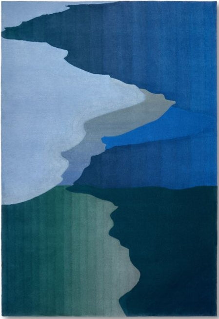 Cripsed Waves Handmade Tufted Wool Carpet - Headshot