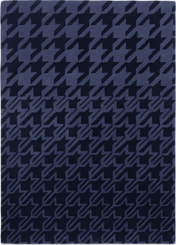 Houndstooth Darky Handmade Tufted Wool Carpet - Headshot