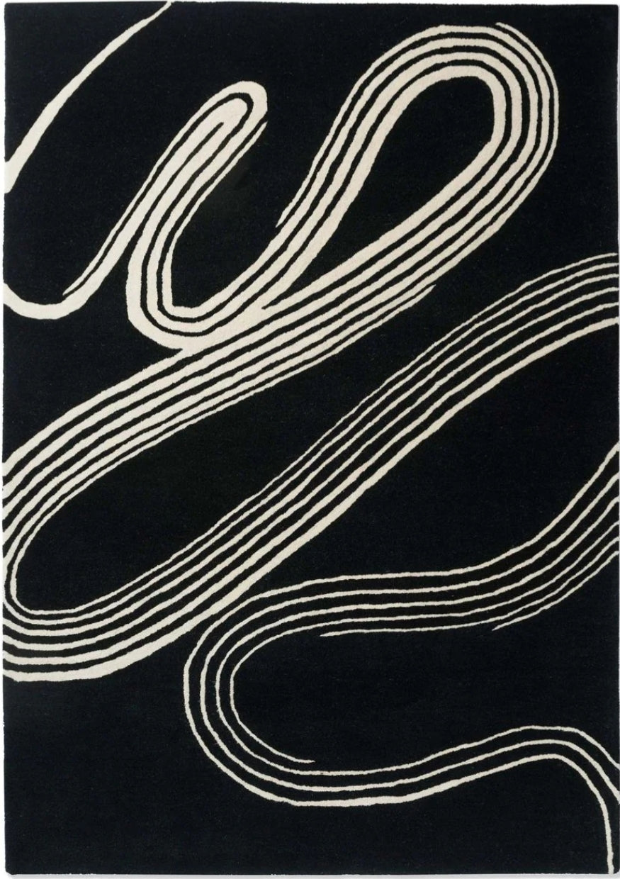 Flow Cavier Handmade Tufted Wool Carpet - Headshot