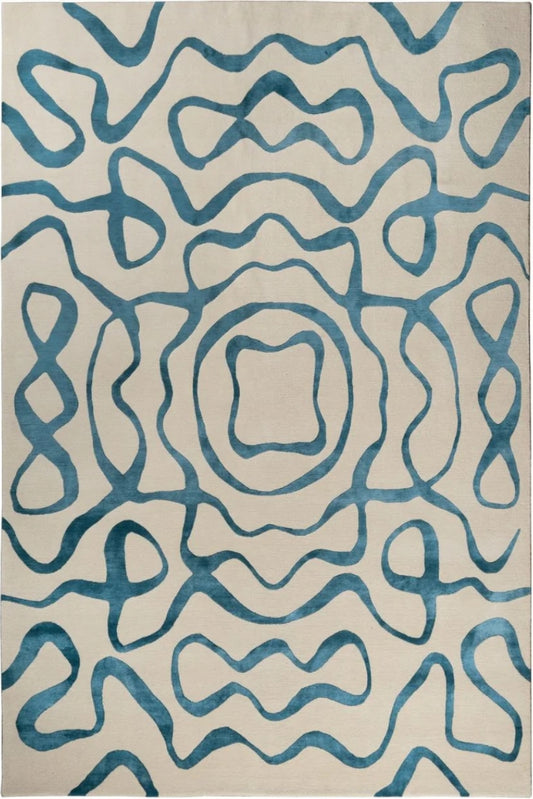 Soft Flame Handmade Tufted Wool Carpet - Headshot