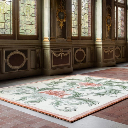 Empress Coral Handmade Tufted Wool Carpet - Floorshot