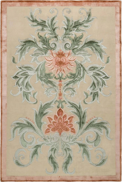 Empress Coral Handmade Tufted Wool Carpet - Headshot