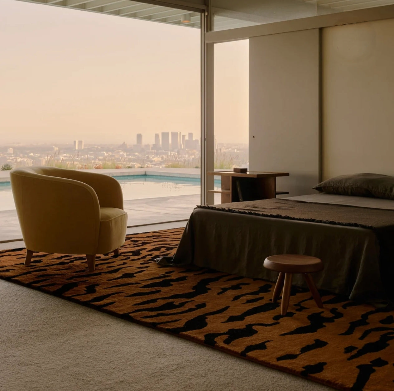 Royal Beige Handmade Tufted Wool Carpet - Floorshot