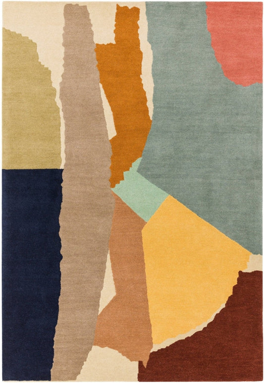 Dusty Note Handmade Tufted Wool Carpet - Headshot