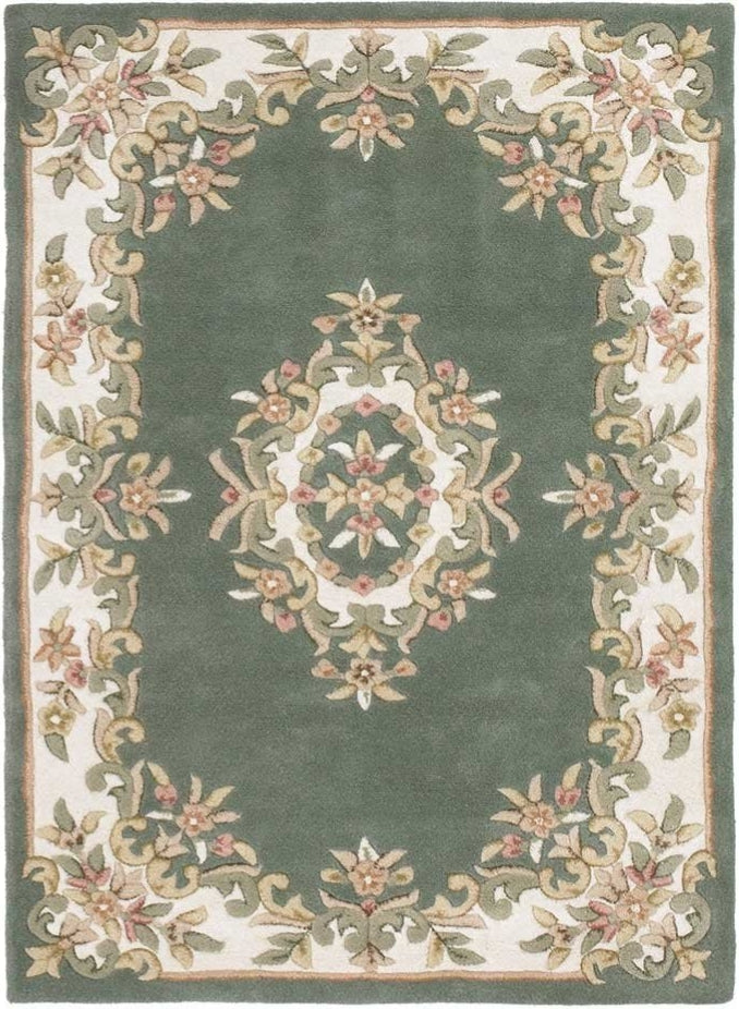 Rise Flowery Handmade Tufted Wool Carpet - Headshot