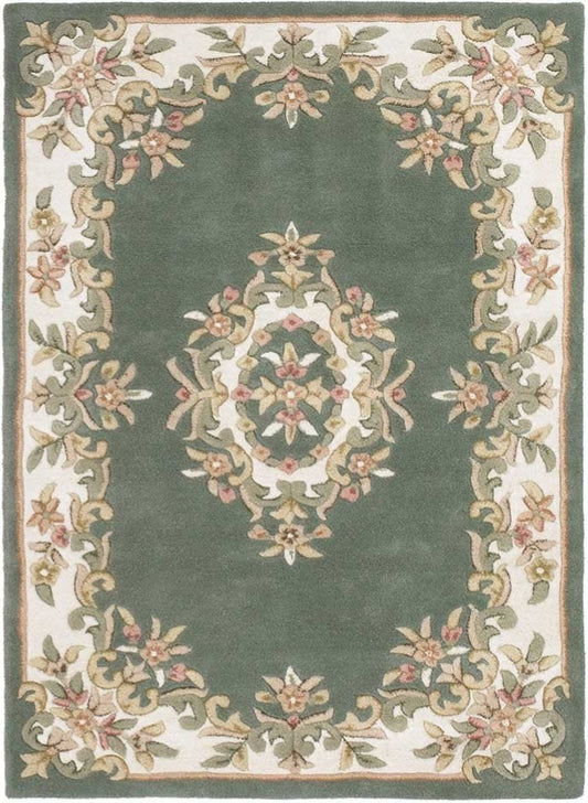 Rise Flowery Handmade Tufted Wool Carpet - Headshot