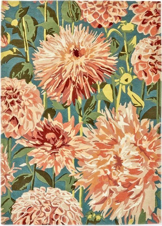Herlequin Floral Handmade Tufted Wool Carpet - Headshot 