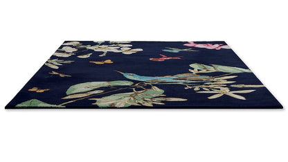 Wedgwood Humming Bird Handmade Tufted Wool Carpet - Floorshot