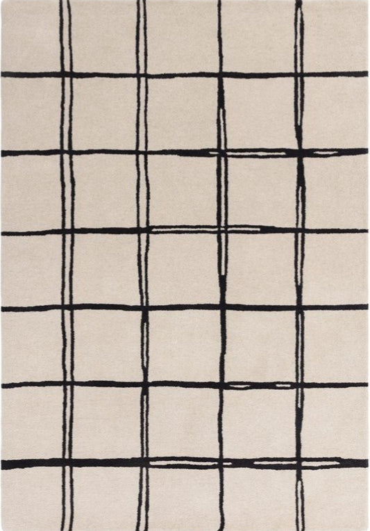 Albany Grid Handmade Tufted Wool Carpet - Headshot