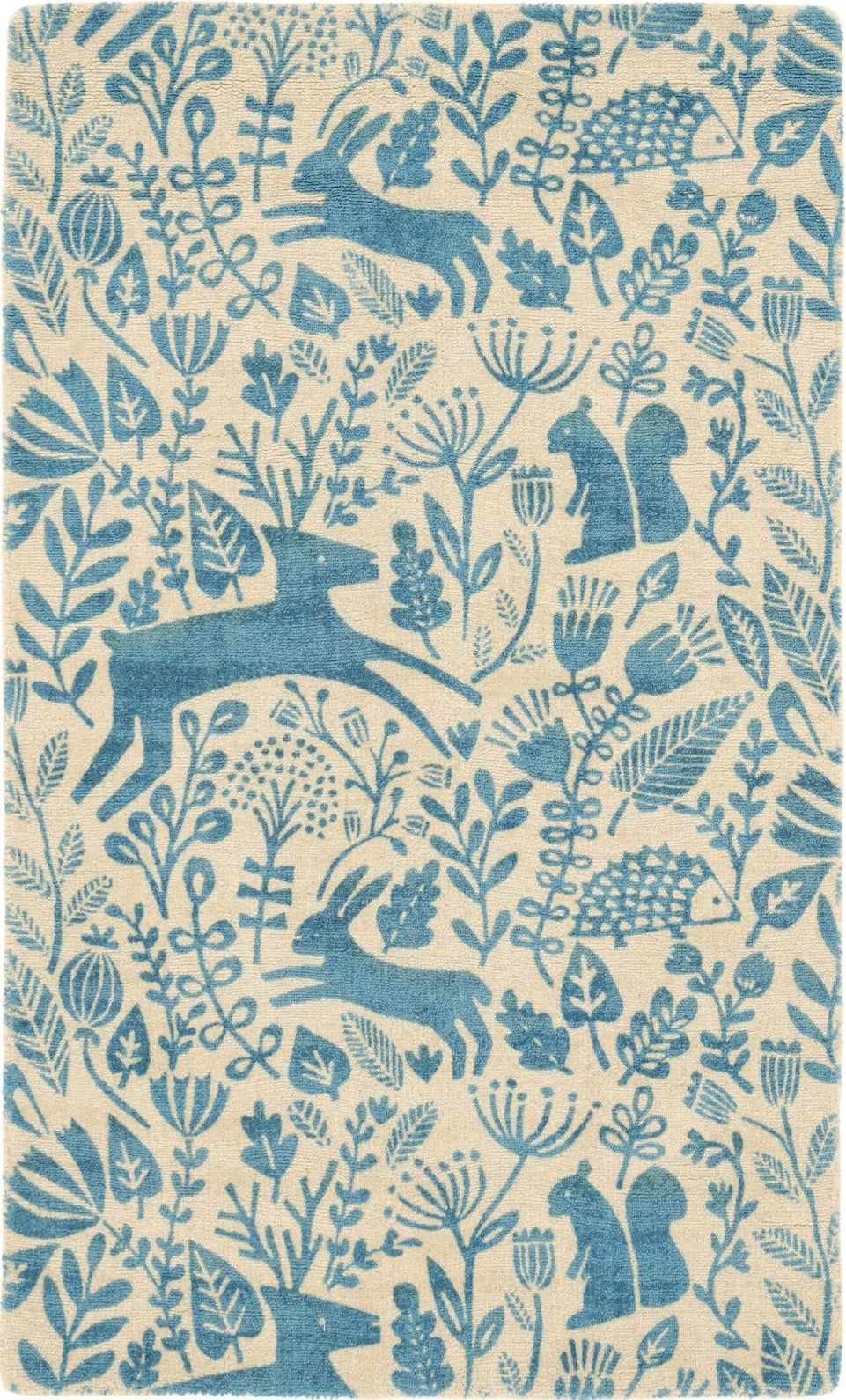 Kelda Cobalt Handmade Tufted Wool Carpet - Headshot