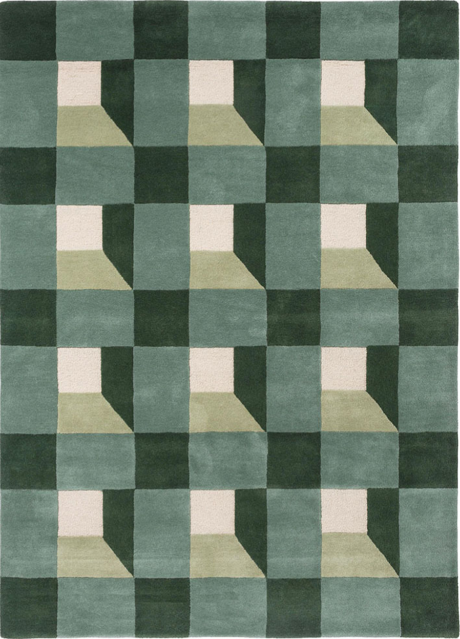 Block Bluster Handmade Tufted Wool Carpet - Headshot