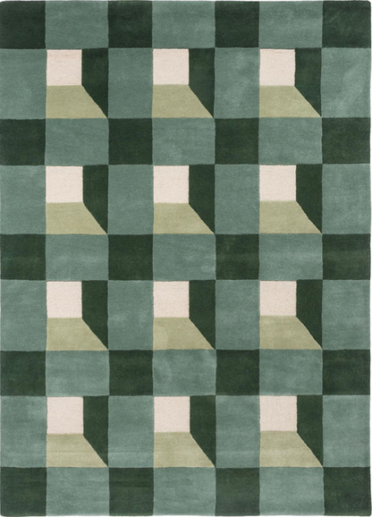 Block Bluster Handmade Tufted Wool Carpet - Headshot