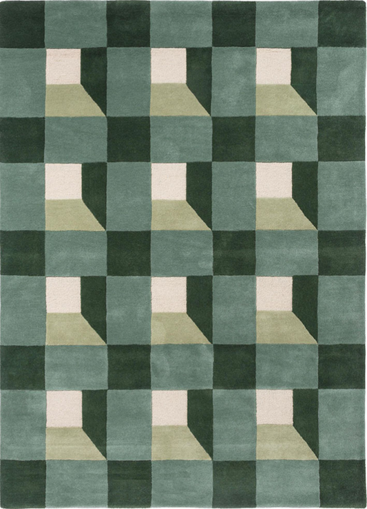 Block Bluster Handmade Tufted Wool Carpet - Headshot