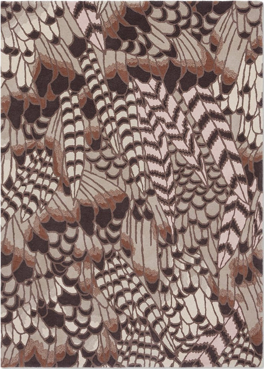 Natural Feathers Handmade Tufted Wool Carpet - Headshot