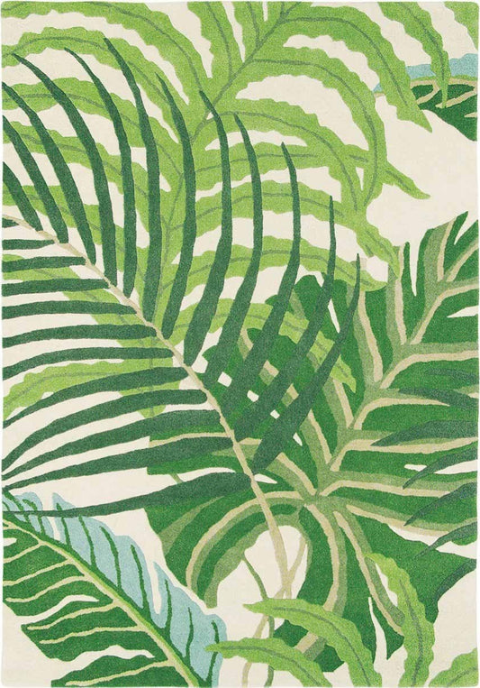 Evergreen Leaf Handmade Tufted Wool Carpet - Headshot