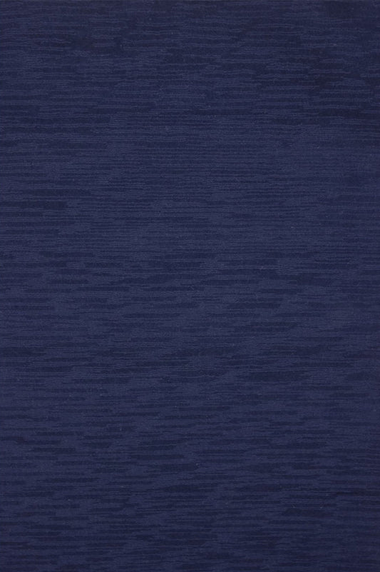 Indigo Korean Handmade Tufted Wool Carpet - Headshot
