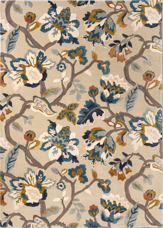Ciaz Fronxed Handmade Tufted Wool Carpet - Headshot