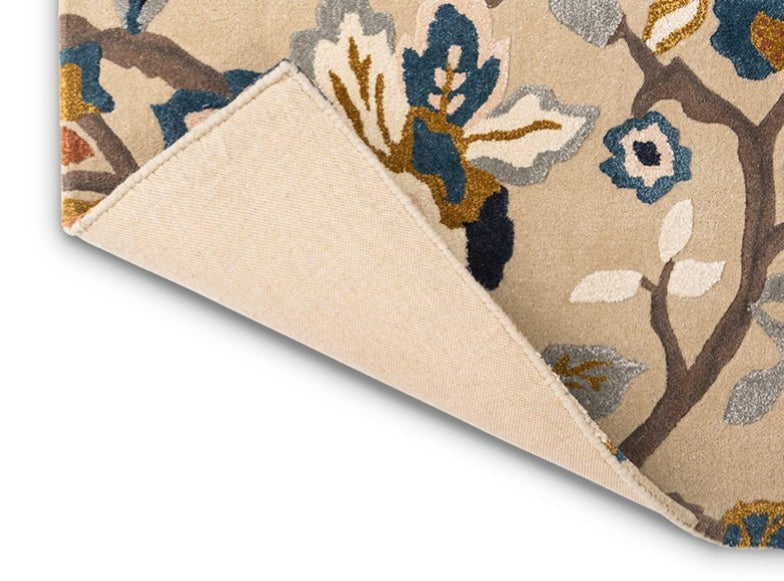 Ciaz Fronxed Handmade Tufted Wool Carpet - Corner