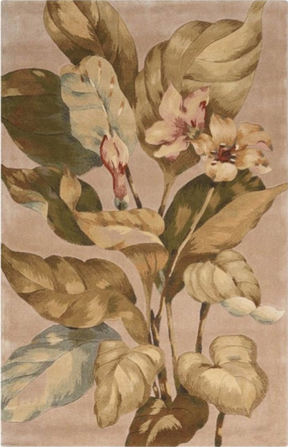Mungus Flowery Handmade Tufted Wool Carpet - Headshot