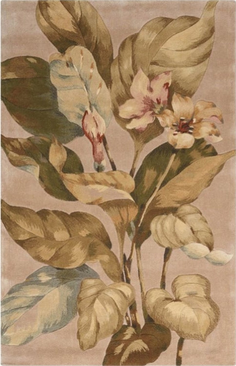 Mungus Flowery Handmade Tufted Wool Carpet - Headshot