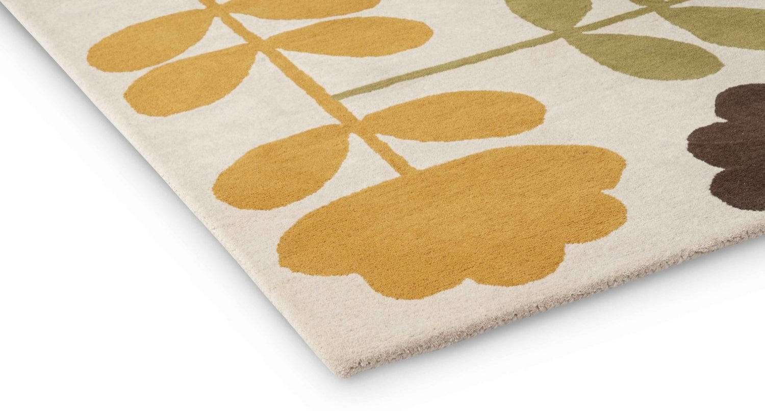 Stem-Cut Alpha Handmade Tufted Wool Carpet - Corner