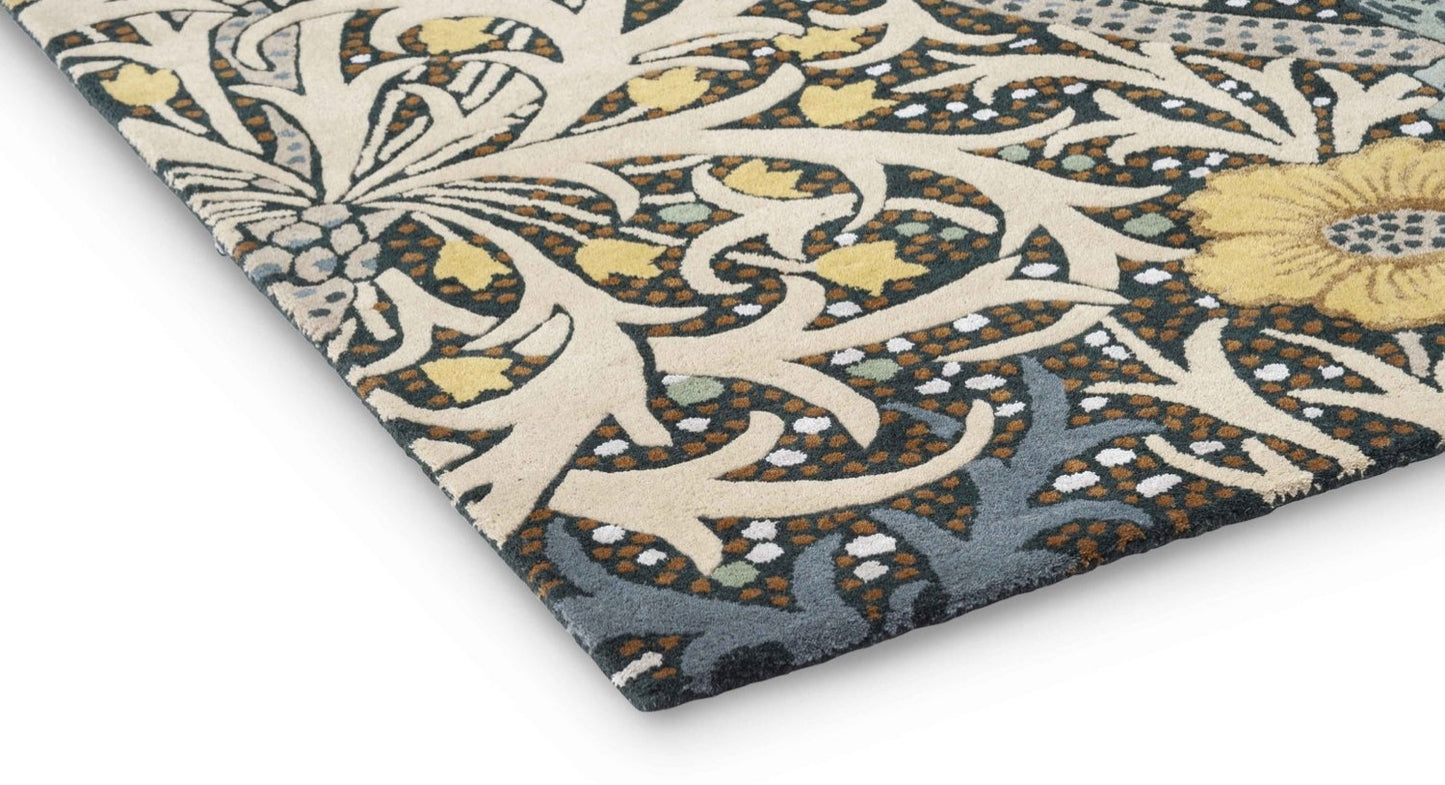 Hitler Seaweed Handmade Tufted Wool Carpet - Corner