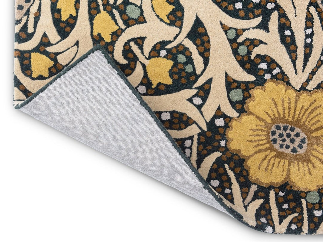 Hitler Seaweed Handmade Tufted Wool Carpet - Corner
