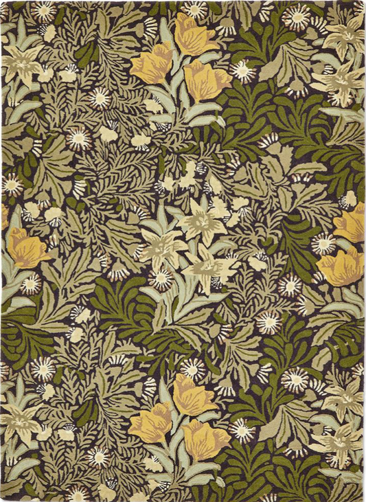 Twinning Vine Handmade Tufted Wool Carpet - Headshot