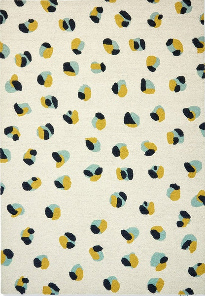 Leopard Dots Handmade Tufted Wool Carpet - Headshot