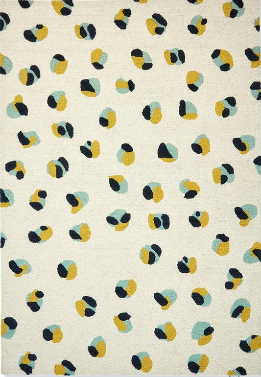 Leopard Dots Handmade Tufted Wool Carpet - Headshot